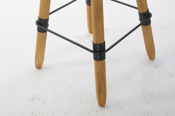 DKD Home Decor Mesita Auxiliar Regulable de Metal y Madera