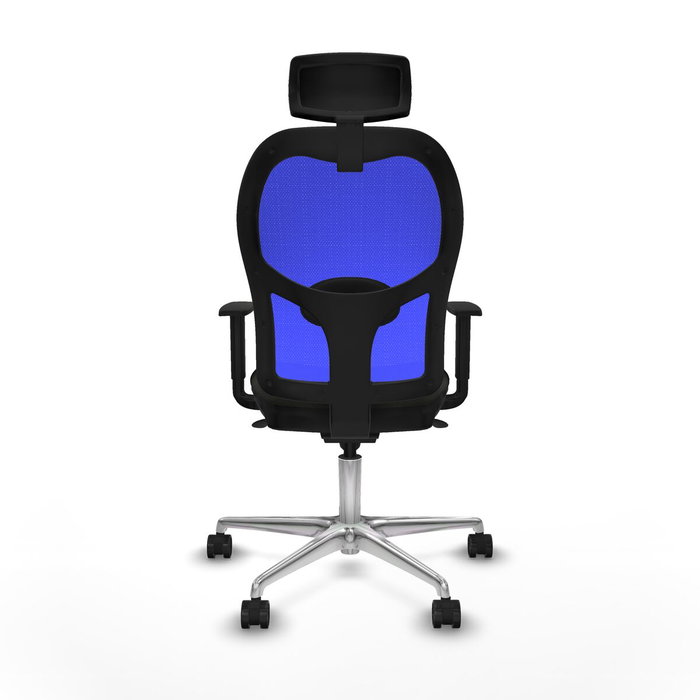 PIQUERAS Y CRESPO Silla de oficina Jorquera con mecanismo Sincro, Tela Negra y Malla Azul