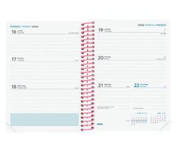 Finocam Agenda Escolar 2025-2026 536100426 Diva 8vo Semana Vista Horizontal 120x164 Spring+