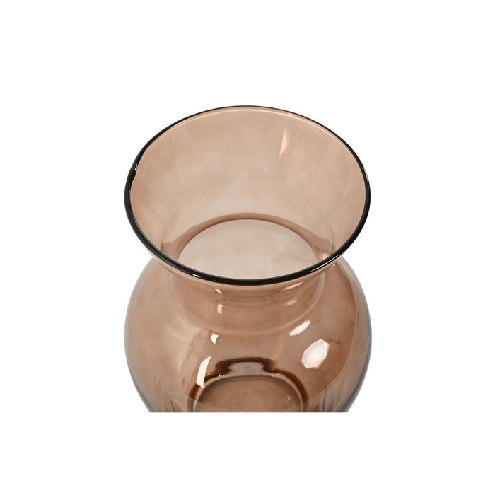 DKD Home Decor Jarrón de Cristal Ámbar 16x16x27 cm