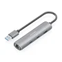 Aisens ASUC-4P036-GR USB-A a Ethernet Gigabit + Hub 2xUSB-C + 1xUSB-A Gris
