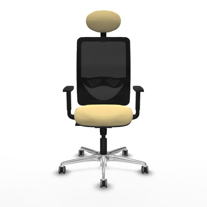 PIQUERAS Y CRESPO Silla de oficina Zulema con mecanismo Sincro, Crema y Negro PIQUERAS Y CRESPO Silla de oficina Zulema con mecanismo Sincro, Crema y Negro