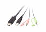 ATEN CS22DP Switch KVM de 2 puertos con DisplayPort USB y resolución 4K Ultra HD, con interruptor remoto, Negro