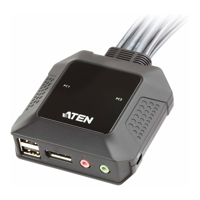 ATEN CS22DP KVM Switch, 2 Puertos USB, DisplayPort, Para Control Dual de Ordenadores ATEN CS22DP KVM Switch, 2 Puertos USB, DisplayPort, Para Control Dual de Ordenadores