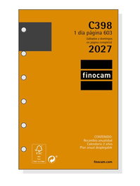 Finocam Recambio Agenda Anual 2027 Classic 603 79x127 mm
