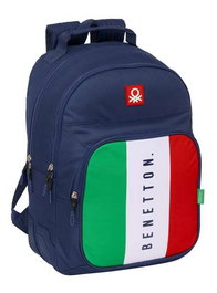 Mochila Escolar Benetton Flag Azul marino 32 x 42 x 15 cm
