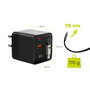 Mobile Origin 65W GaN Charger con cable USB-C retráctil y puerto USB-A