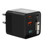 Mobile Origin 65W GaN Charger con cable USB-C retráctil y puerto USB-A