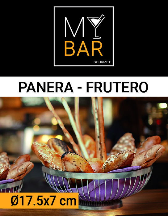 My Bar Panera-Frutero Cromada 17.5x7 cm (12 Unidades)