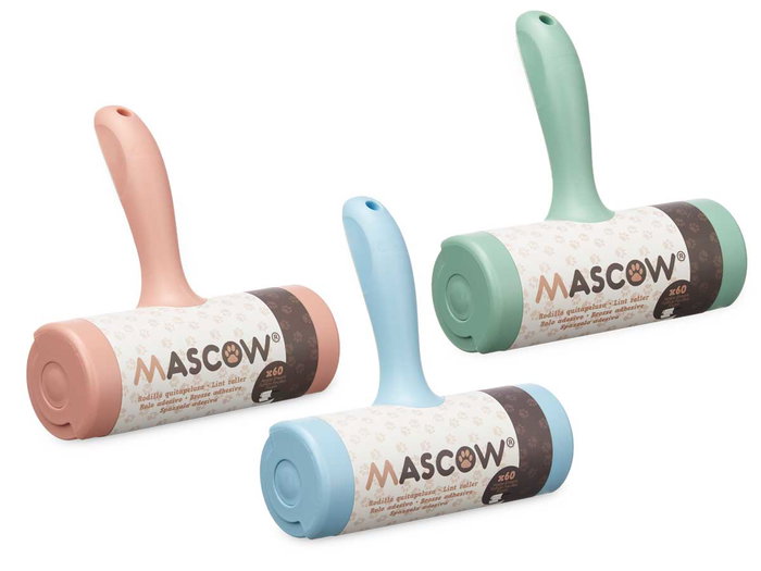 Mascow Quitapelusas con Funda y Mango, 60 Hojas, Plástico, Surtido de Colores, 17.5x6x17 cm (Set de 12)