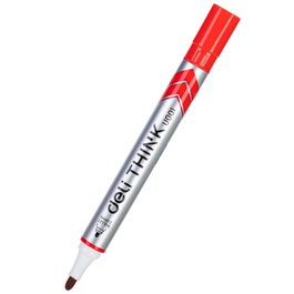 Deli Marcador de Pizarra Blanca Think Rojo Punta Cónica 2,0mm