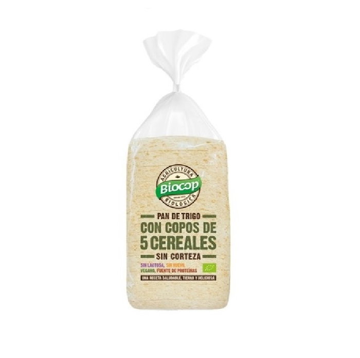 BIOCOP Pan de molde con copos y cereales sin corteza 300 g BIOCOP Pan de molde con copos y cereales sin corteza 300 g