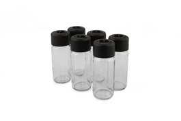 Hermia ET-00101 Juego de 6 Tarros de Especias de Cristal Transparente, 245 ml