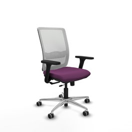 PIQUERAS Y CRESPO Silla de oficina Haches con mecanismo Sincro/Traslack Morado y Blanco