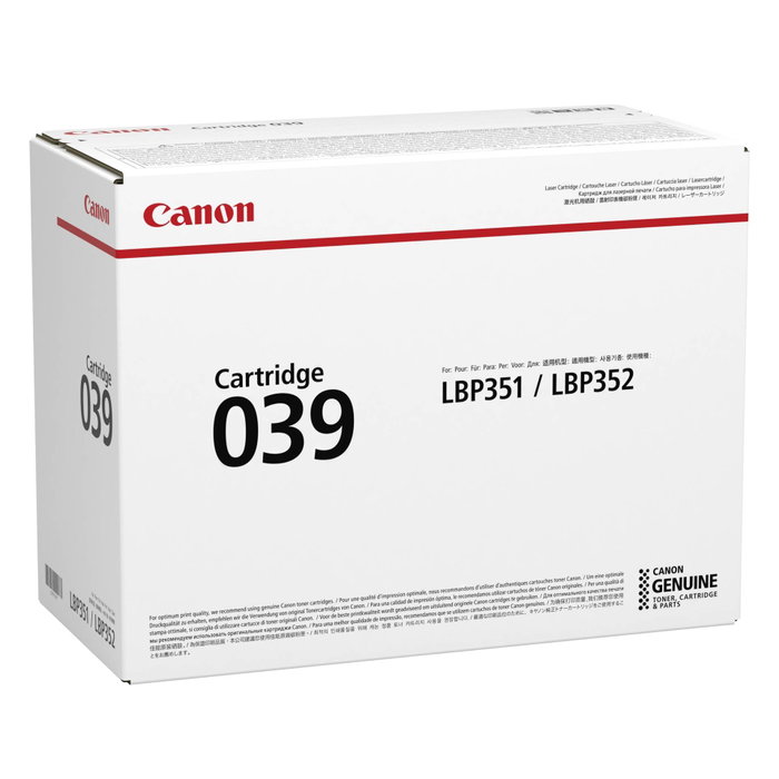 Canon Cartucho de Tóner CRG 039 Negro (0287C001) Canon Cartucho de Tóner CRG 039 Negro (0287C001)