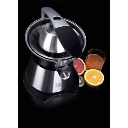 EXPRIMIDOR JATA EX611 - 160W - CUERPO/FILTRO/VERTEDOR EN ACERO INOX - BRAZO CON SILICONA - 2 CONOS - BASE ANTIDESLIZANTE