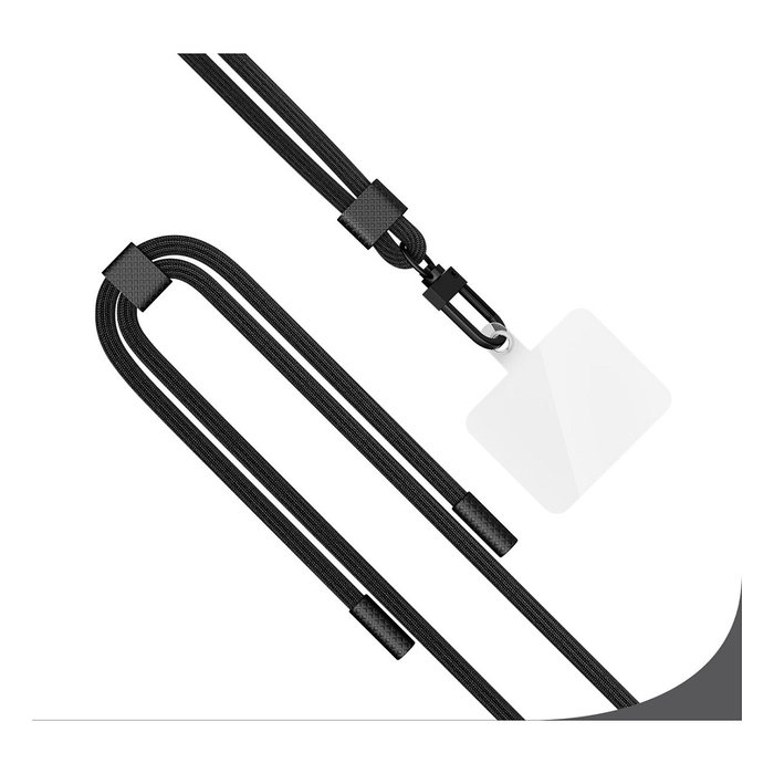4smarts Correa para el Cuello PhonoLace, Negro, 540489