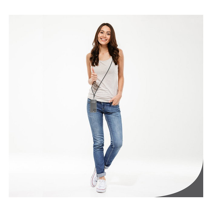 4smarts Correa para el Cuello PhonoLace, Negro, 540489