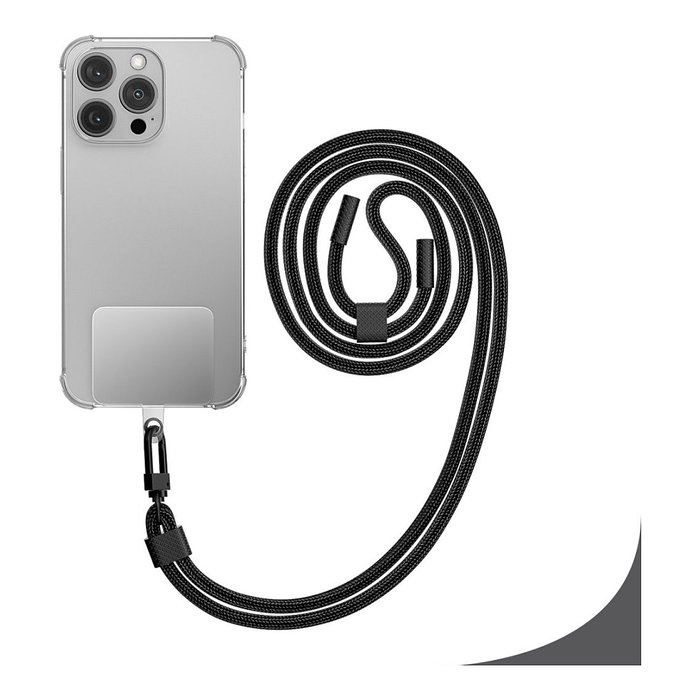 4smarts Correa para el Cuello PhonoLace, Negro, 540489