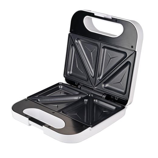 Grunkel Sandwichera Doble 750W con Corte Triangular, Blanca Grunkel Sandwichera Doble 750W con Corte Triangular, Blanca
