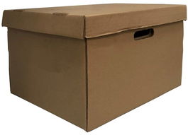 Contenedor De Archivos Olef Itqueda (L: 412 X An: 383 X Al: 273Mm) Kraft Para 4 Archivadores Tamaño Fº Con Tapa