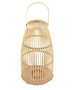 DKD Home Decor Portavelas Bambú y Cristal Marrón