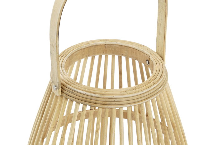 DKD Home Decor Portavelas Bambú y Cristal Marrón