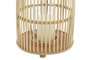 DKD Home Decor Portavelas Bambú y Cristal Marrón
