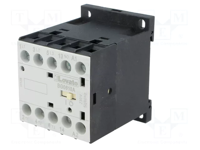 LOVATO ELECTRIC Contactor 3-polar BG 230VAC 6A LOVATO ELECTRIC Contactor 3-polar BG 230VAC 6A