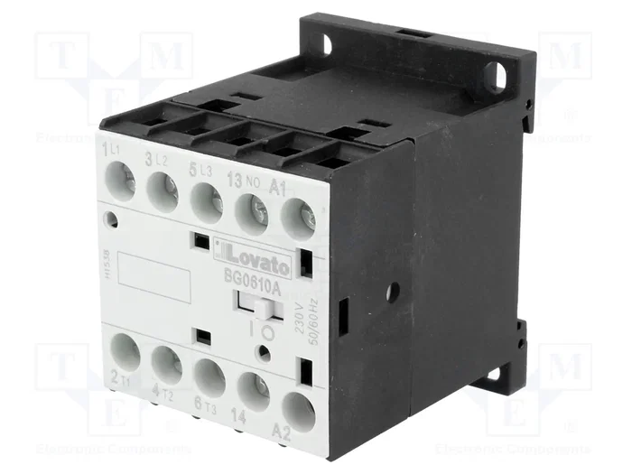 LOVATO ELECTRIC Contactor 3-polar BG 230VAC 6A LOVATO ELECTRIC Contactor 3-polar BG 230VAC 6A