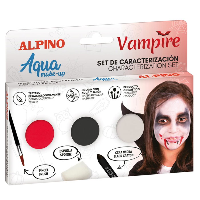 Alpino Set de Caracterización de Vampiro Maquillaje al Agua