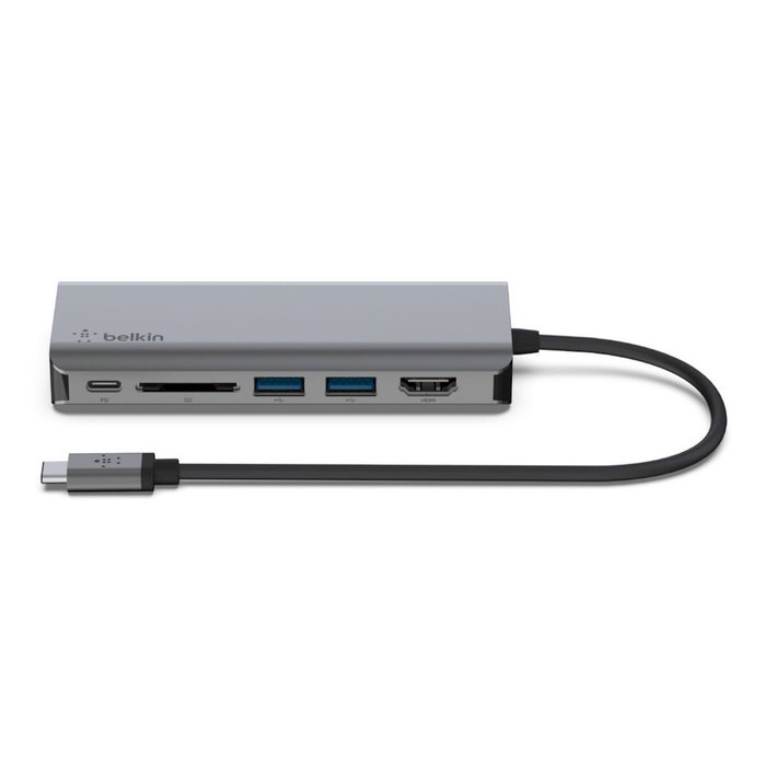 Belkin AVC008BTSGY Base para portátil y replicador de puertos 6 en 1 Negro, Gris Belkin AVC008BTSGY Base para portátil y replicador de puertos 6 en 1 Negro, Gris