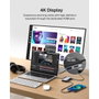 Belkin AVC008BTSGY Base para portátil y replicador de puertos 6 en 1 Negro, Gris