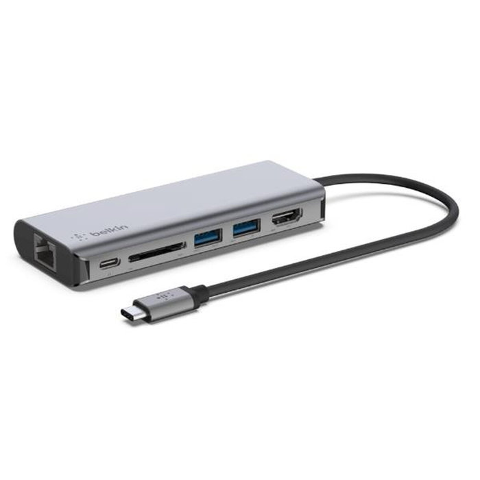 Belkin AVC008BTSGY Base para portátil y replicador de puertos 6 en 1 Negro, Gris Belkin AVC008BTSGY Base para portátil y replicador de puertos 6 en 1 Negro, Gris