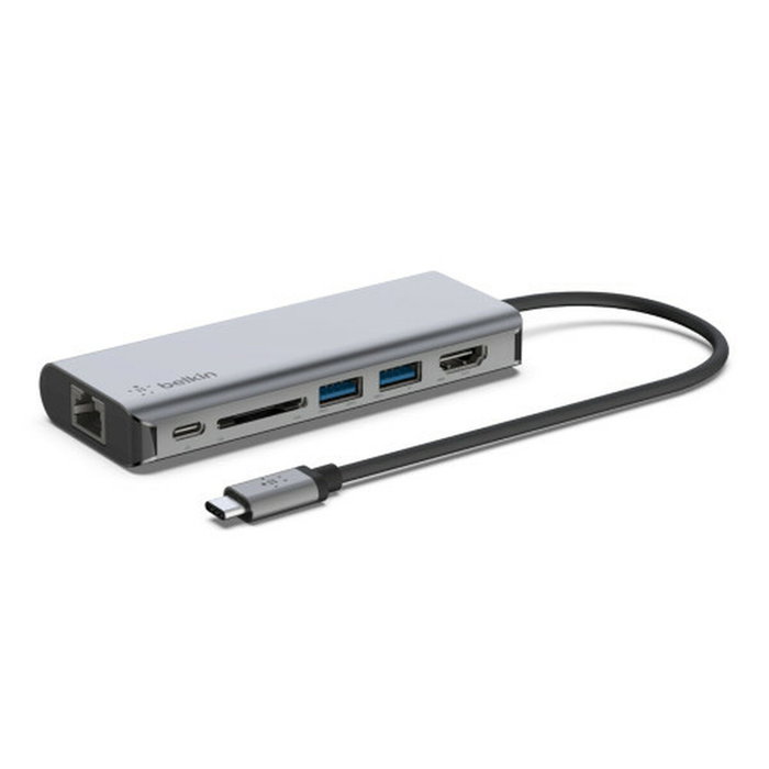 Belkin AVC008BTSGY Base para portátil y replicador de puertos 6 en 1 Negro, Gris Belkin AVC008BTSGY Base para portátil y replicador de puertos 6 en 1 Negro, Gris