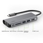 Belkin AVC008BTSGY Base para portátil y replicador de puertos 6 en 1 Negro, Gris