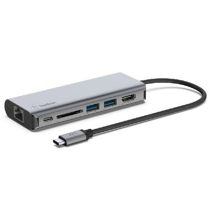 Belkin AVC008BTSGY Base para portátil y replicador de puertos 6 en 1 Negro, Gris Belkin AVC008BTSGY Base para portátil y replicador de puertos 6 en 1 Negro, Gris
