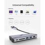 Belkin AVC008BTSGY Base para portátil y replicador de puertos 6 en 1 Negro, Gris
