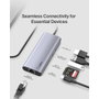 Belkin AVC008BTSGY Base para portátil y replicador de puertos 6 en 1 Negro, Gris