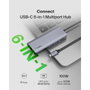 Belkin AVC008BTSGY Base para portátil y replicador de puertos 6 en 1 Negro, Gris