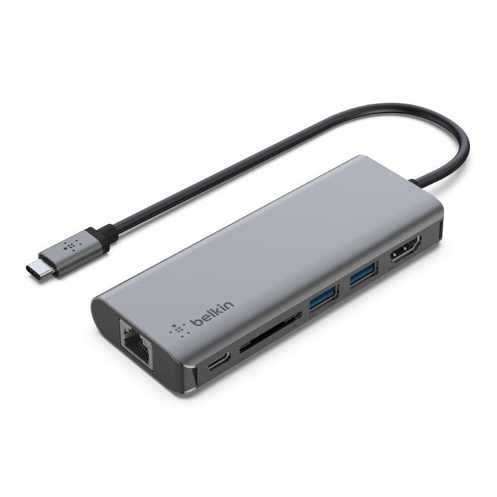 Belkin AVC008BTSGY Base para portátil y replicador de puertos 6 en 1 Negro, Gris Belkin AVC008BTSGY Base para portátil y replicador de puertos 6 en 1 Negro, Gris