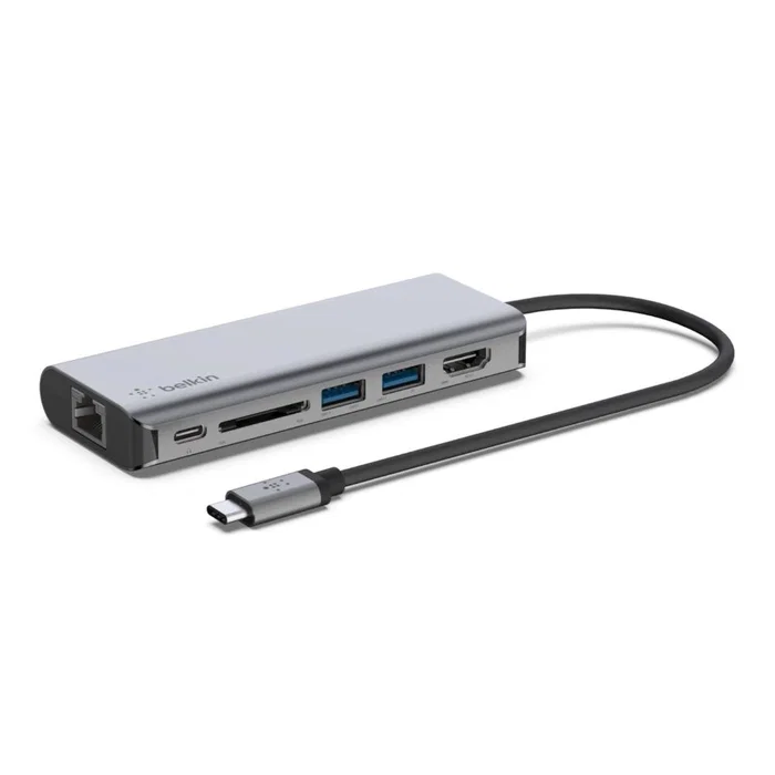 Belkin AVC008BTSGY Base para portátil y replicador de puertos USB 3.2 Gen 1 Type-C con HDMI, RJ-45, SD, 100 W - Negro y Gris Belkin AVC008BTSGY Base para portátil y replicador de puertos USB 3.2 Gen 1 Type-C con HDMI, RJ-45, SD, 100 W - Negro y Gris