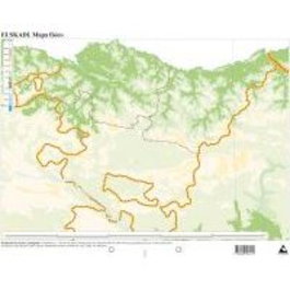 CUMIO Paquete de 50 mapas mudos de Euskadi físico