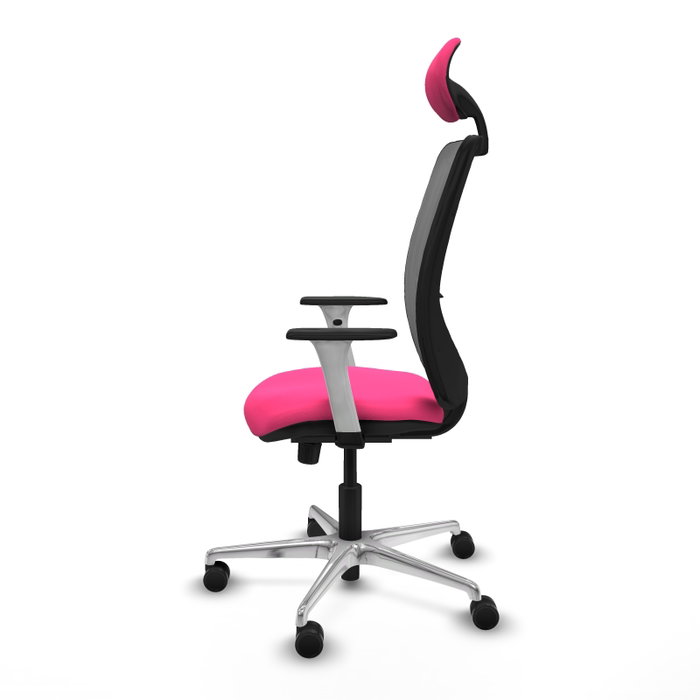 PIQUERAS Y CRESPO Silla de oficina Zulema Rosa y Gris con Mecanismo Sincro PIQUERAS Y CRESPO Silla de oficina Zulema Rosa y Gris con Mecanismo Sincro
