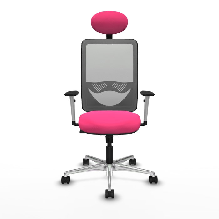 PIQUERAS Y CRESPO Silla de oficina Zulema Rosa y Gris con Mecanismo Sincro PIQUERAS Y CRESPO Silla de oficina Zulema Rosa y Gris con Mecanismo Sincro