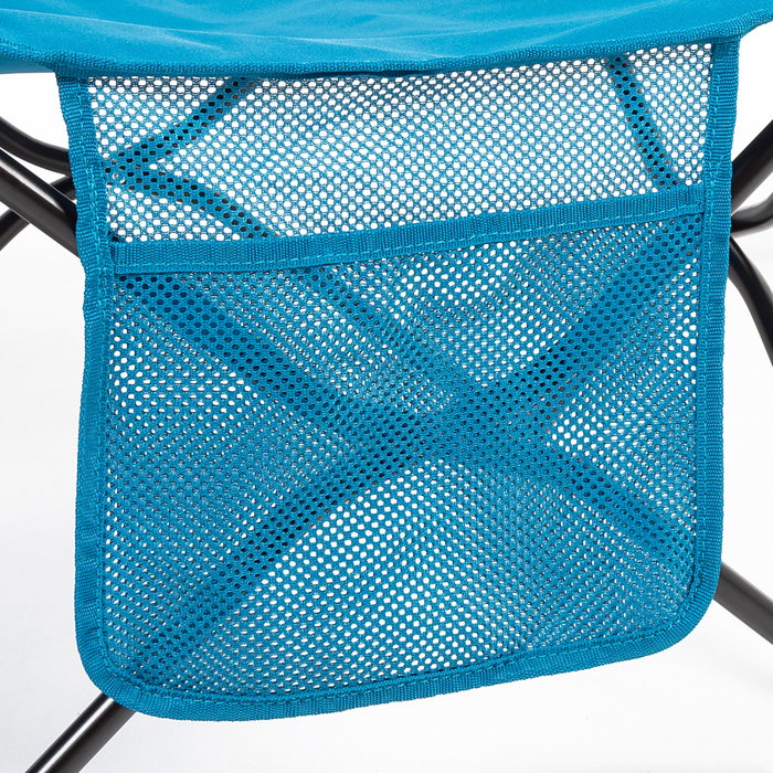 Aktive Cama de camping plegable azul marino con cojín
