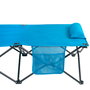 Aktive Cama de camping plegable azul marino con cojín