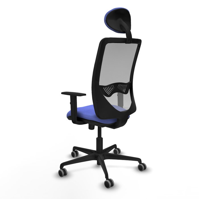 PIQUERAS Y CRESPO Silla de oficina Zulema con mecanismo Sincro, Azul claro y Gris
