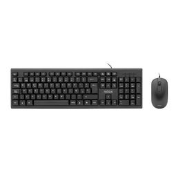 Nilox NXKME000005 Kit Teclado y Ratón USB, Layout Español, Negro