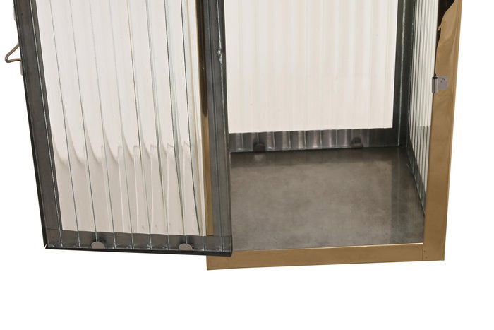 DKD Home Decor Farola Dorado Metal y Cristal 16 x 34.5 x 16 cm (4 Unidades)